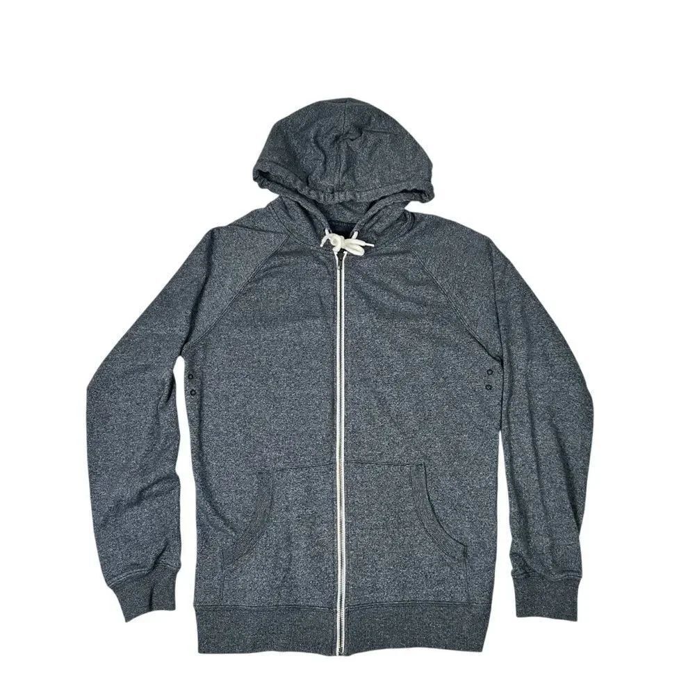 BDG Sweatshirt Womens Medium Hoodie Full Zip Gray Casual Long Sleeve Stretch